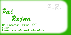 pal rajna business card